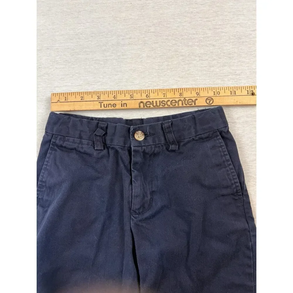 Polo Ralph Lauren Boys Size 7 Navy Blue Chino Shorts Classic Fit Cotton